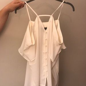 Strappy button express blouse